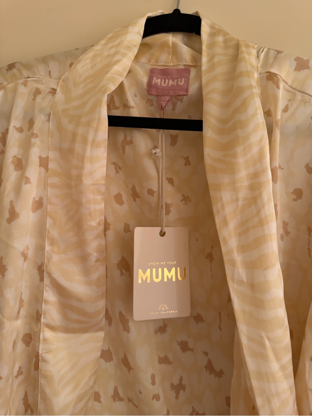 Show Me Your MuMu Kids Cream and Tan Printed Blazer